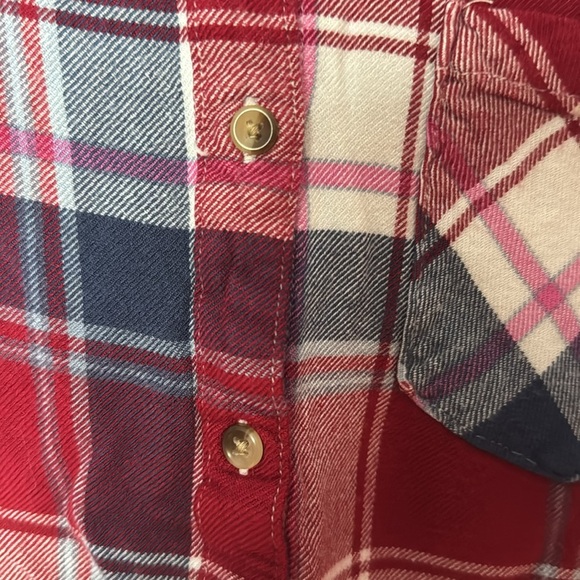 Aeropostale Lightweight Flannel Button Up Long Sleeve Women's Shirt Size Medium - Picture 4 of 8
